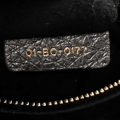 Metallic Grained Calfskin Cannage Medium Supple Lady Dior Steel