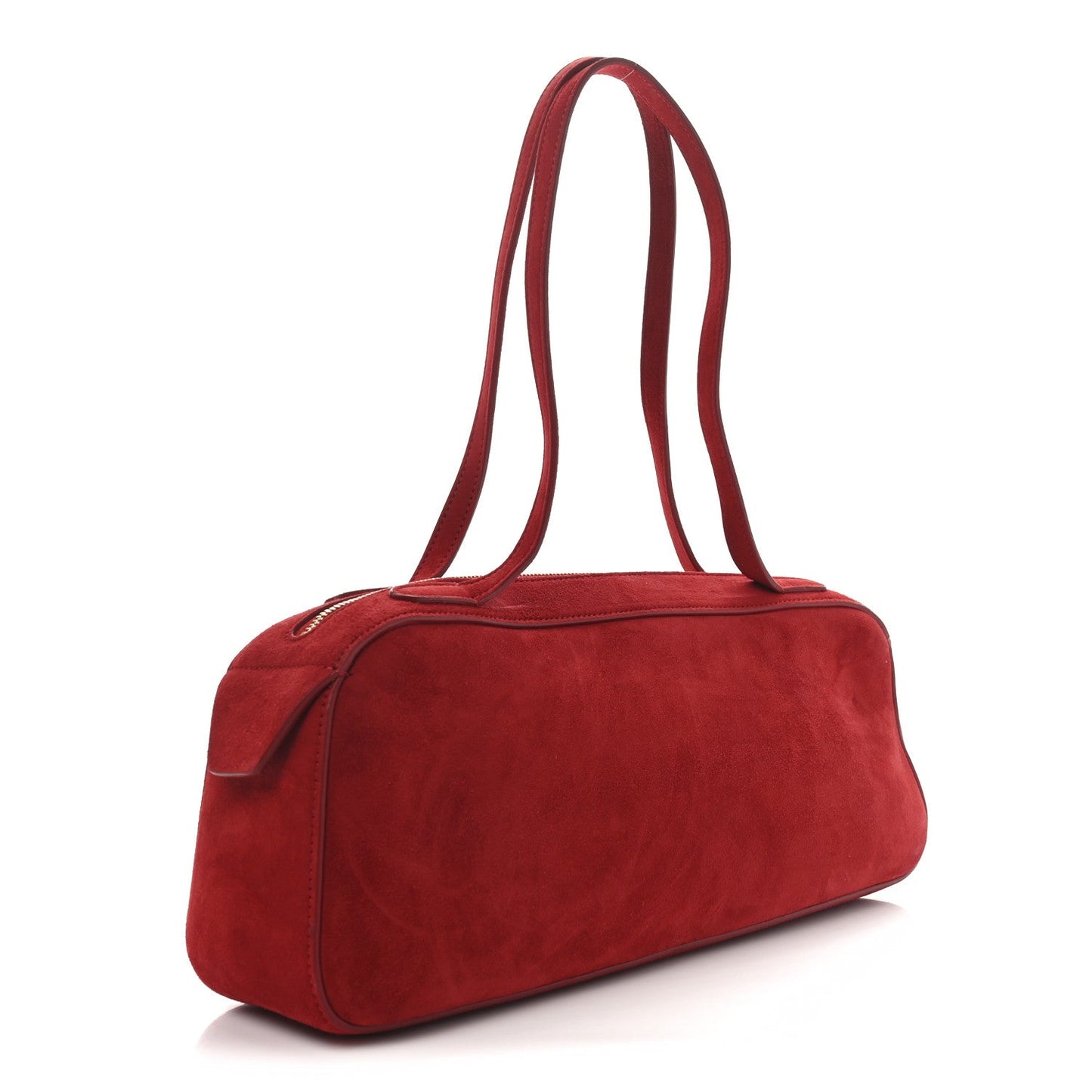 Suede Calfskin Simona Shoulder Bag Rebel