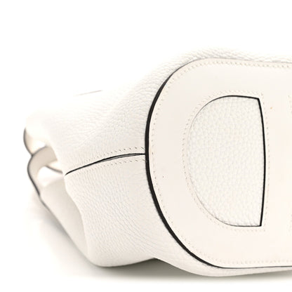 Taurillon Clemence Swift In-The-Loop 18 Bag New White