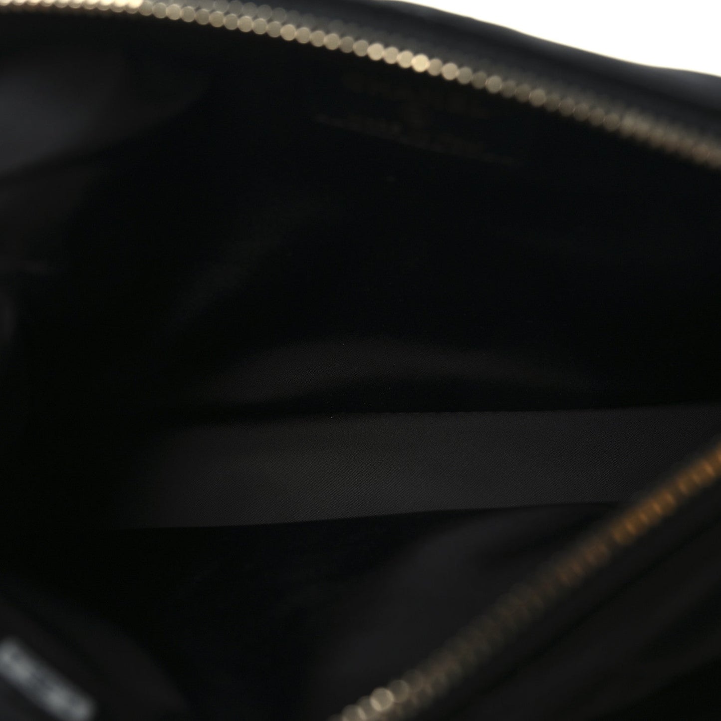 Velvet Effect Nylon Shiny Crumpled Calfskin Quilted Chanel 25 Clutch With Chain Black
