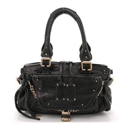 Calfskin Medium Paddington Capsule Satchel Bleu Nuit