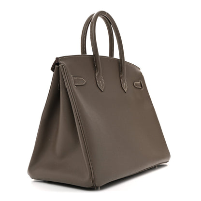 Epsom Candy Birkin 35 Etain Bleu Thalassa