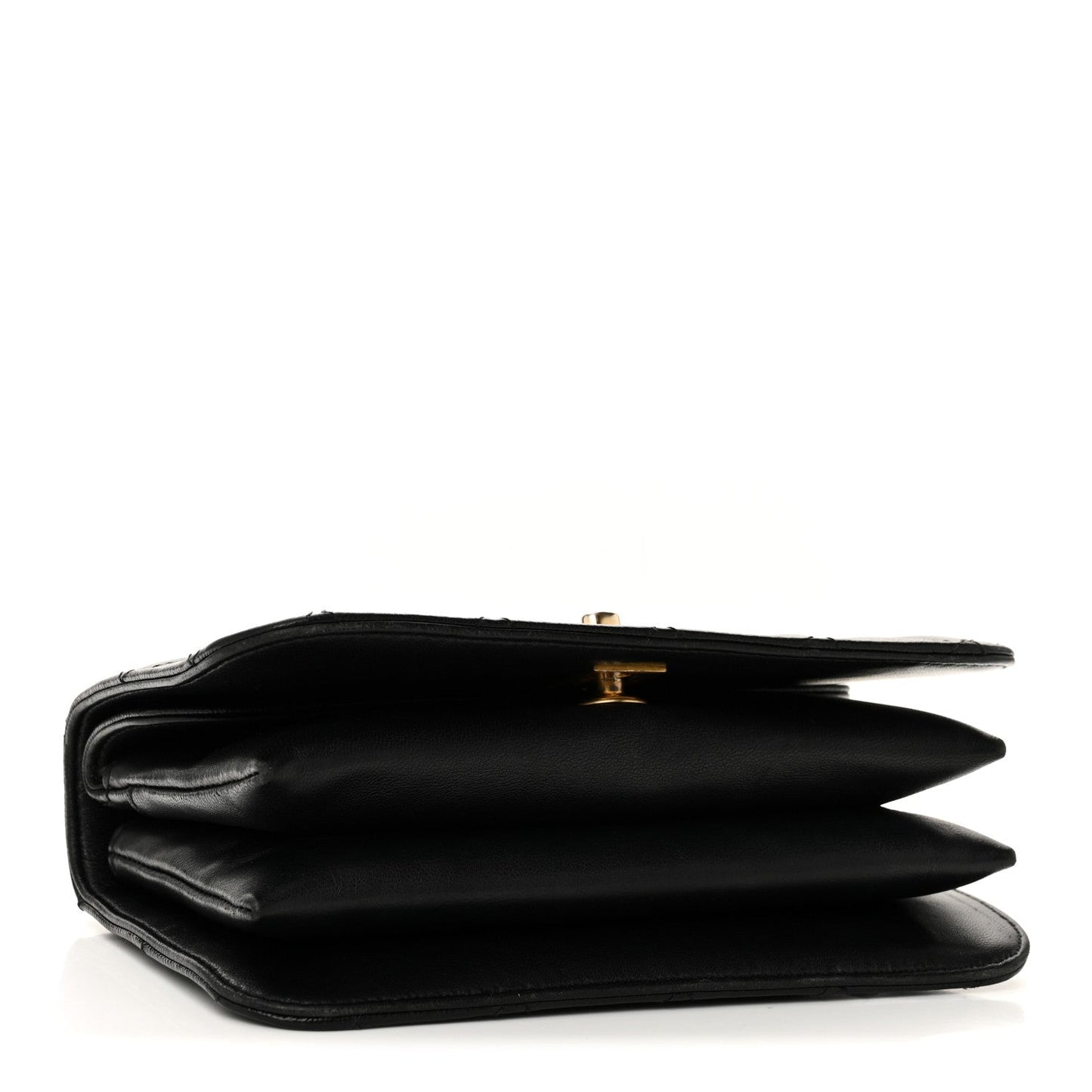 Caviar Quilted Mini Top Handle Flap Black