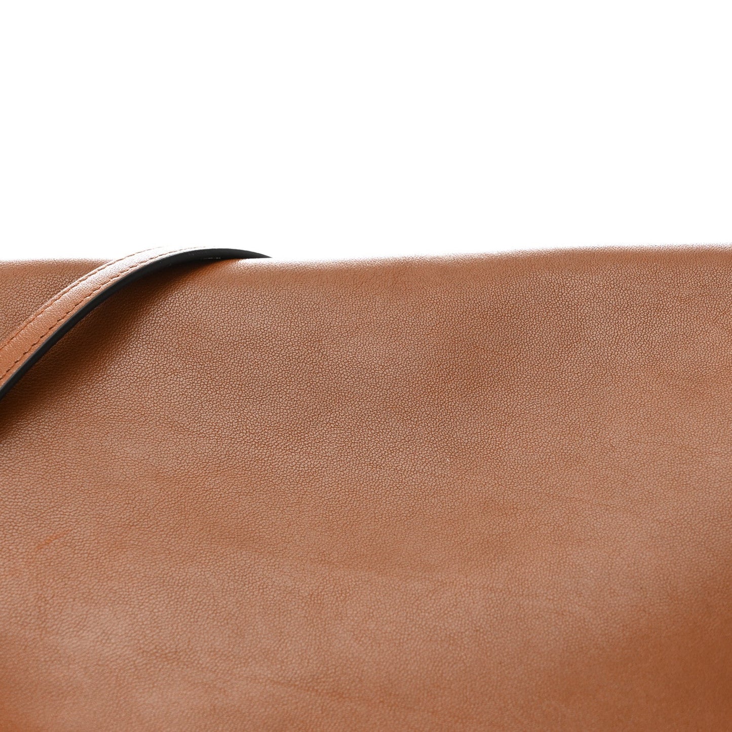 Shiny Lambskin Soft Triomphe Besace Bag Soft Tan
