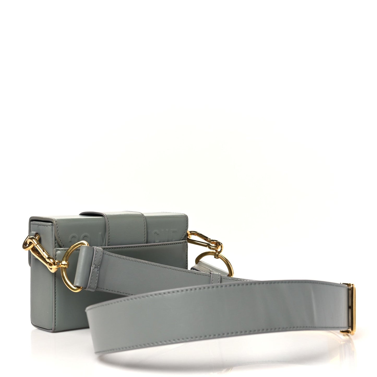 Box Calfskin 30 Montaigne Box Bag Gray