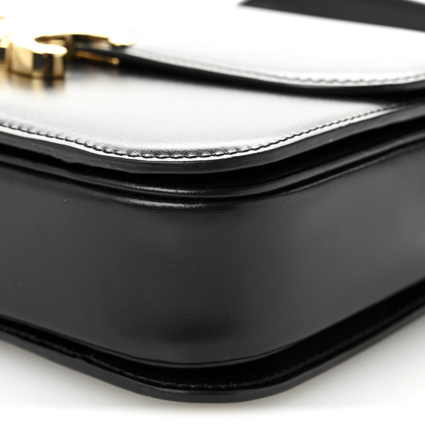 Shiny Calfskin Medium Triomphe Black