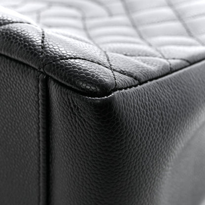 Caviar Quilted Grand Shopping Tote GST Black