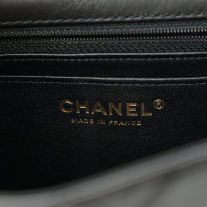 Aged Calfskin Quilted 2.55 Reissue Mini Flap Black