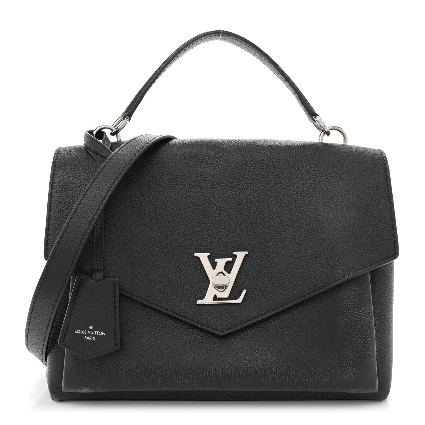 Soft Calfskin My Lockme Top Handle Black