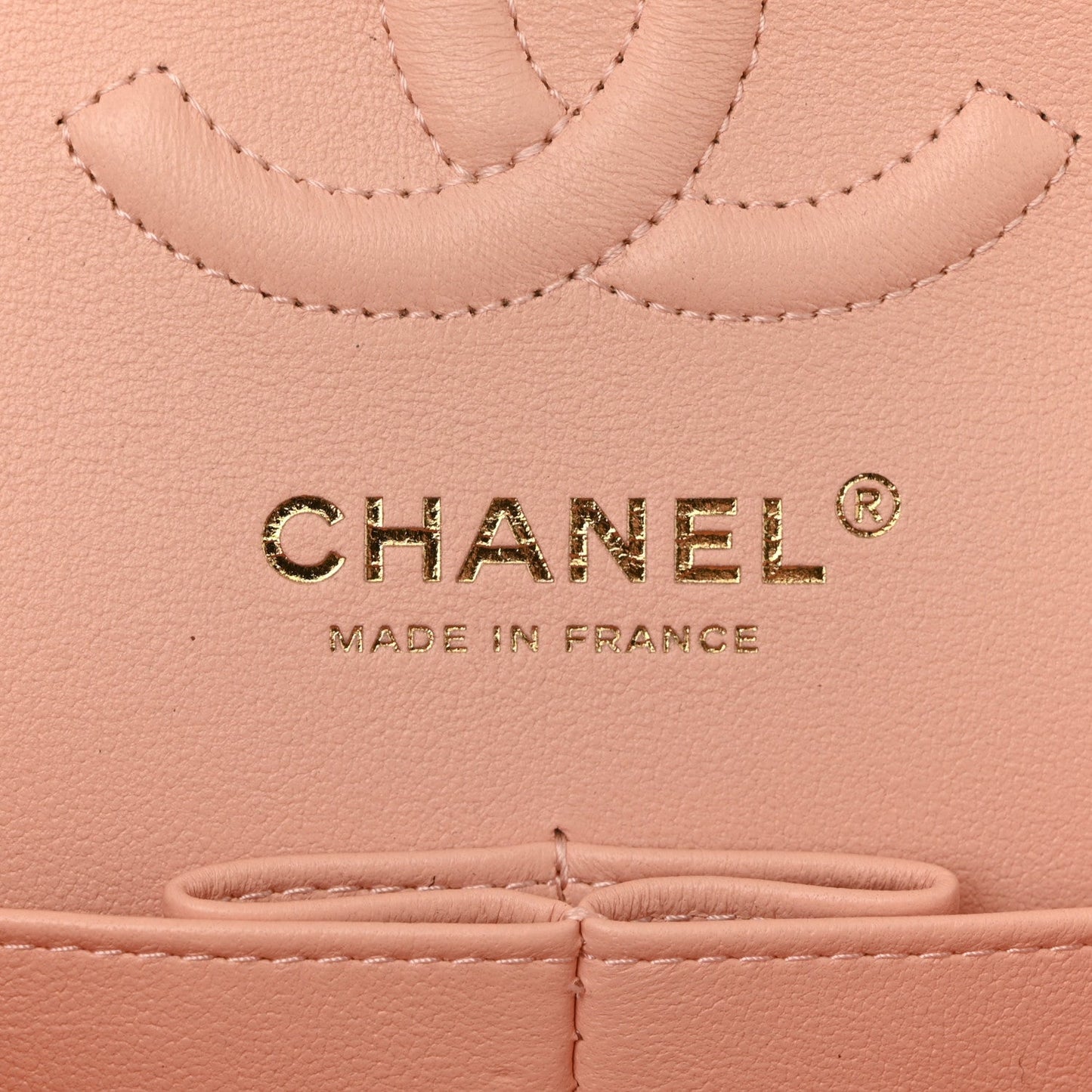 Lambskin Quilted Small Double Flap Light Pink