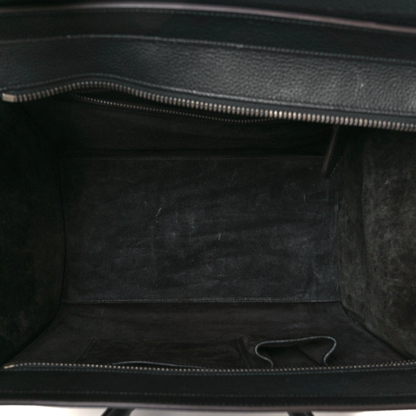 Drummed Calfskin Mini Luggage Black