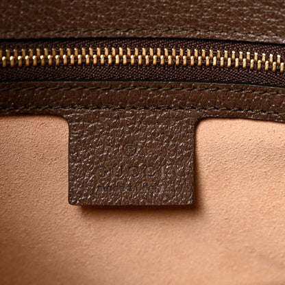 GG Supreme Monogram Web Small Ophidia Flap Messenger Bag Brown