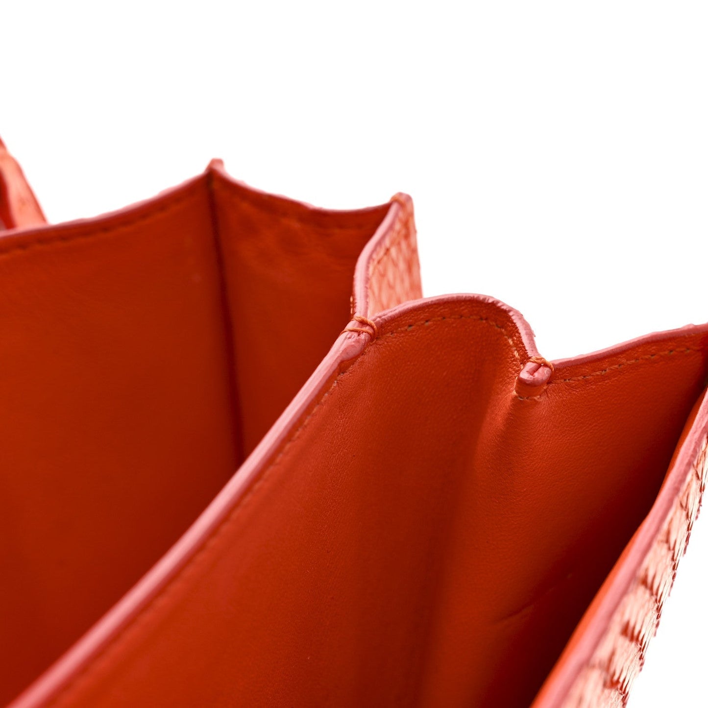 Snakeskin Classic Box Flap Orange