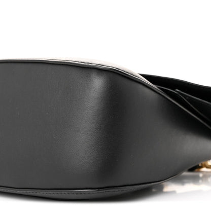 Smooth Calfskin Donut Chain Medium Ola Shoulder Bag Black
