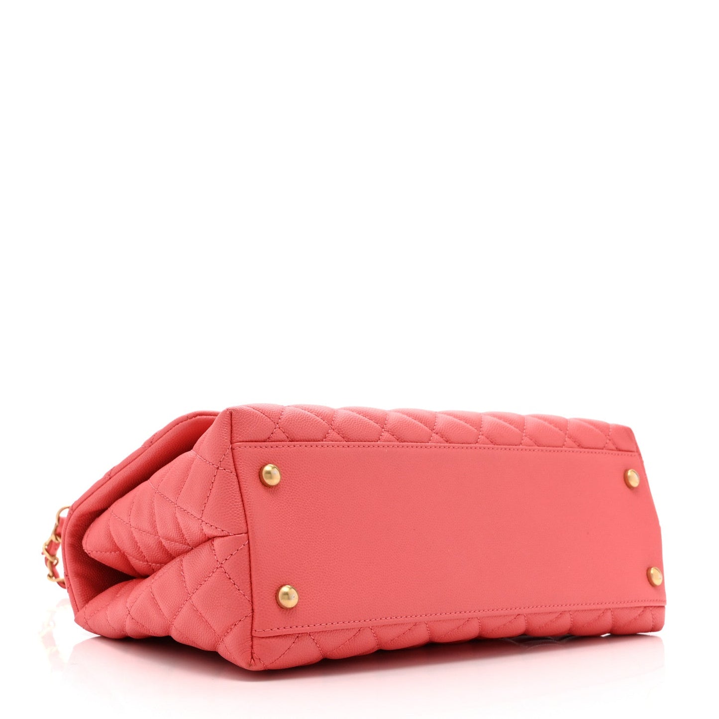 Caviar Quilted Small Coco Handle Flap Pink