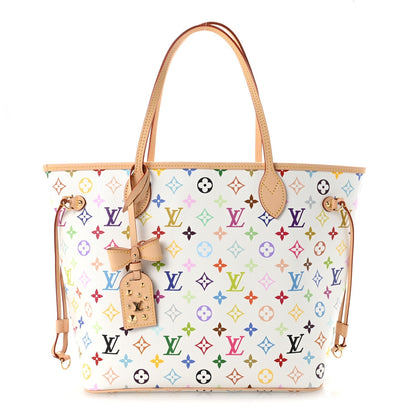 LV X TM Monogram Multicolor Neverfull MM White