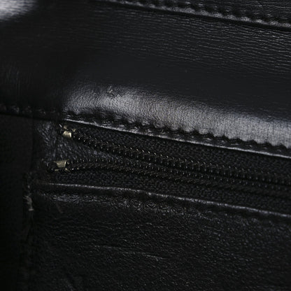 Lambskin Chevron Quilted Small Single Flap Black