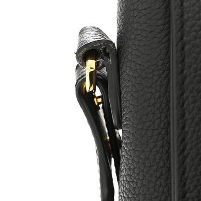 Coated Canvas Calfskin Vintage Check Medium Note Crossbody Bag Black