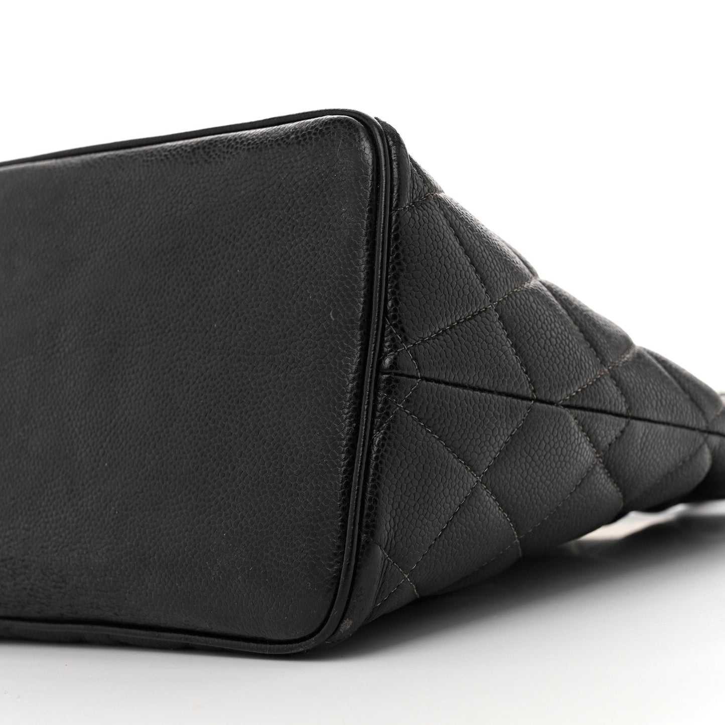 Caviar Quilted Medallion Tote Black