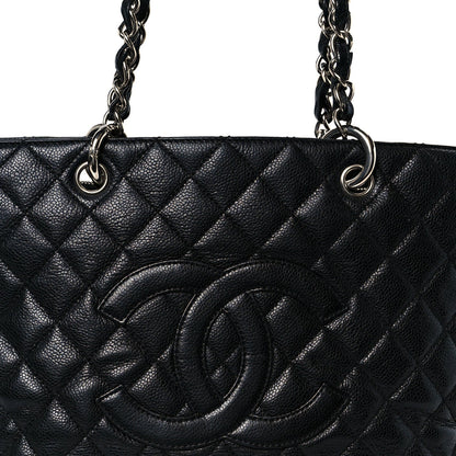 Caviar Quilted Grand Shopping Tote GST Black