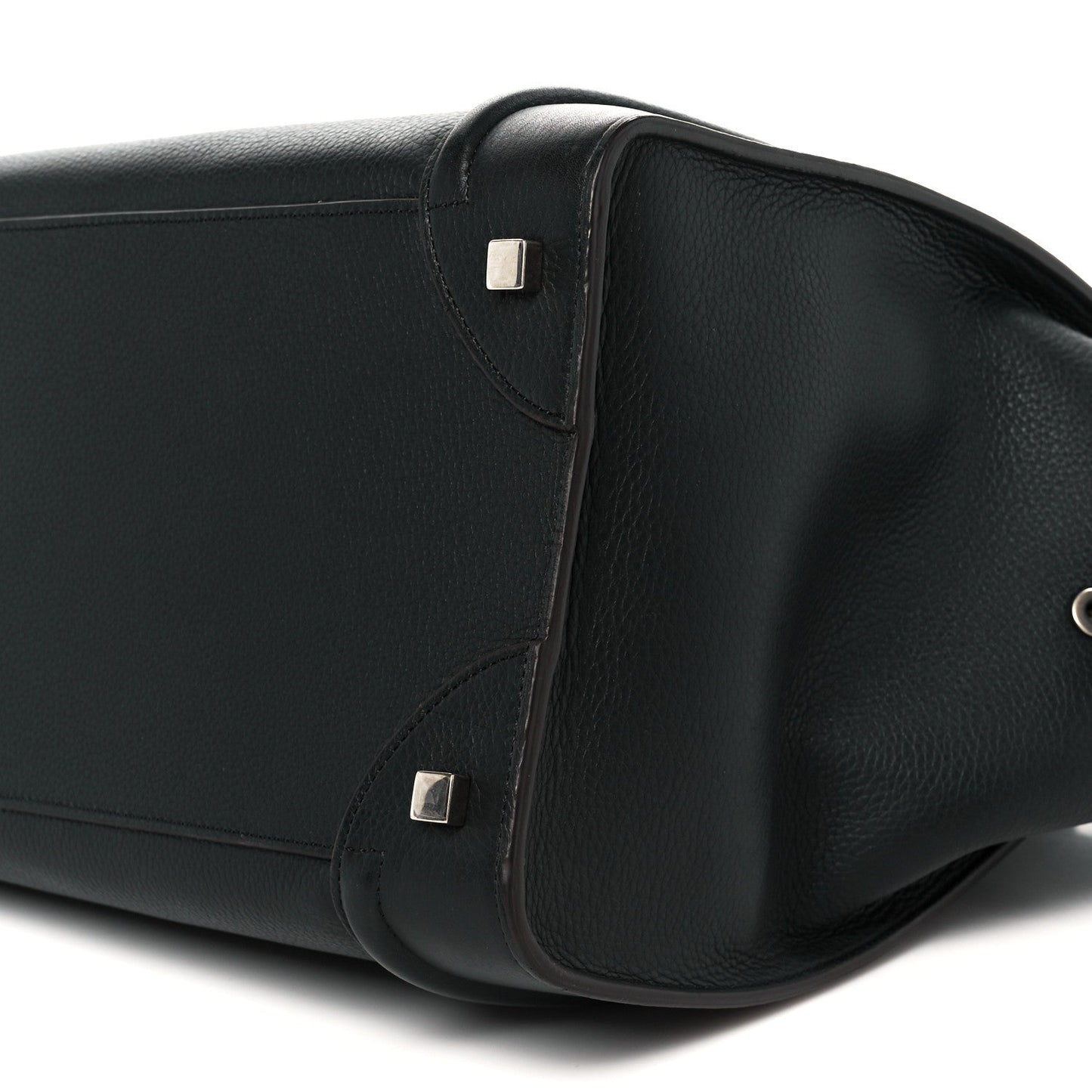 Drummed Calfskin Mini Luggage Black