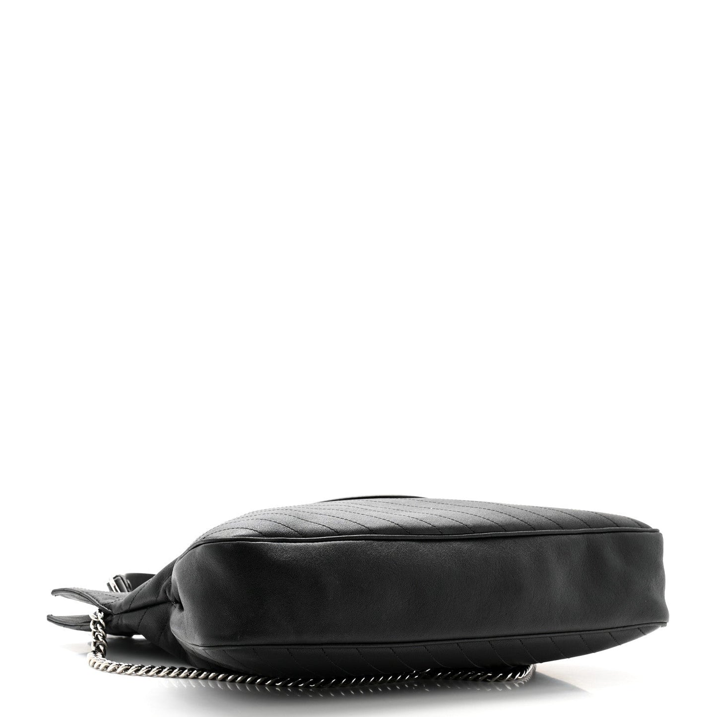 Sakai Be Green Calfskin Diagonal Stitched Medium Blondie Tote Black