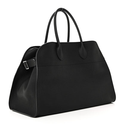 Matte Grained Calfskin Soft Margaux 15 Black