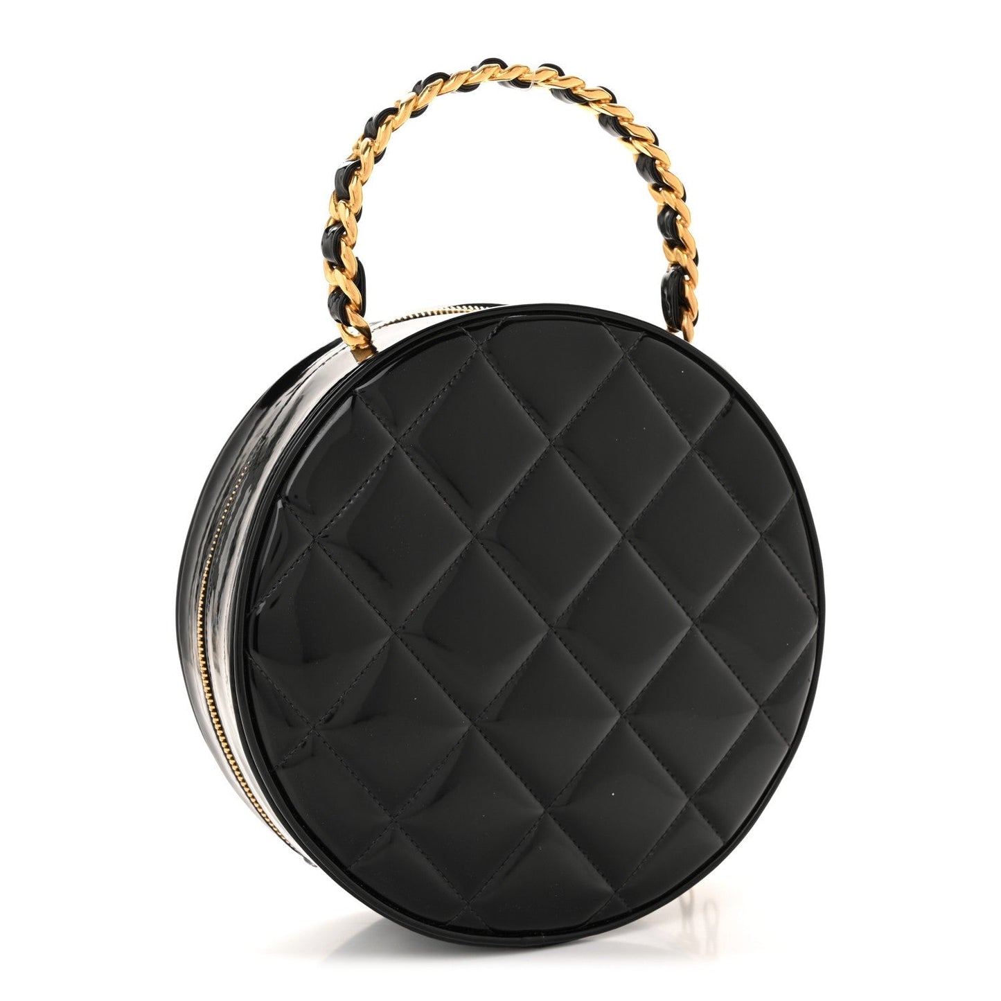 Patent CC Round Vanity Case Black