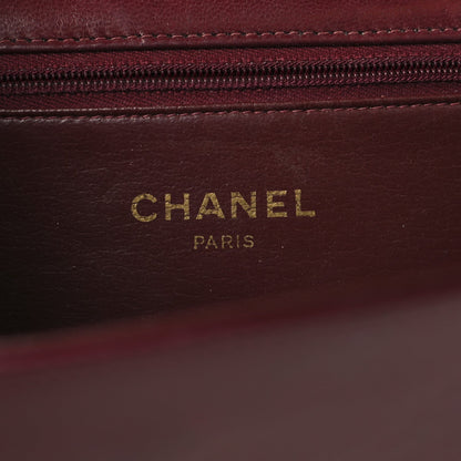 Lambskin Quilted Small Single Flap Bordeaux
