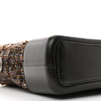 Tweed Calfskin Medium Gabrielle Hobo Brown