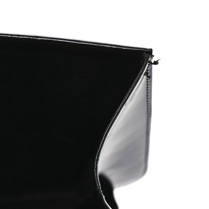 Lambskin Chevron Quilted Small Single Flap Black