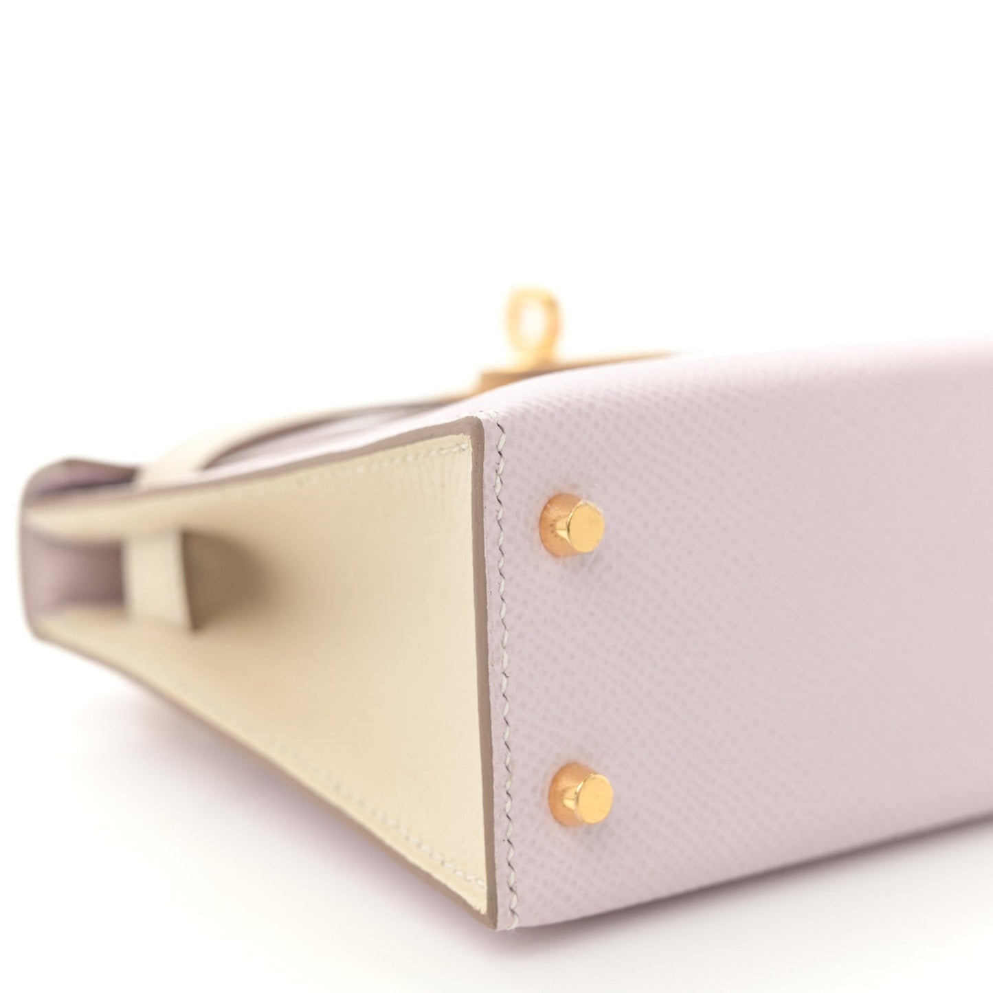Epsom Horseshoe Mini Kelly Sellier 20 Mauve Pale Craie