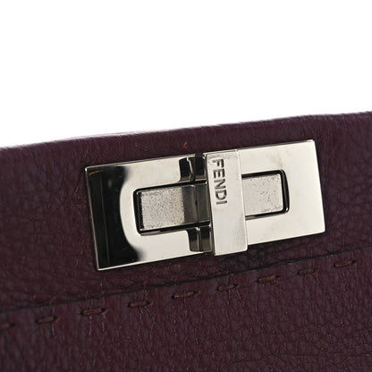 Cuoio Romano Elaphe Selleria Lace Up Bi-Color Medium Peekaboo Iconic Satchel Bordeaux Grigio Polvere Natural