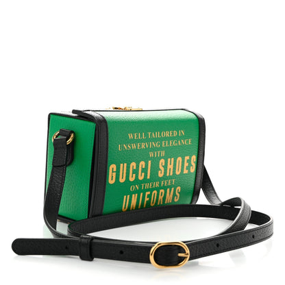 Grained Calfskin Gucci 100 Mini Bag Green