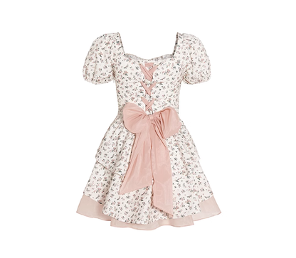Pure sweet and spicy style waist bow dress high-end princess dress R0007