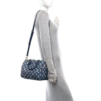 Monogram Jacquard Denim Speedy Bandouliere 25 Bleu