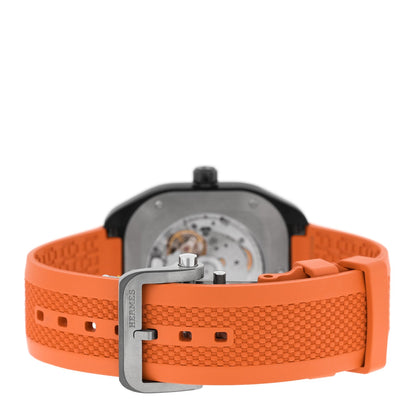 DLC Coated Titanium Rubber 39mm H08 Automatic Watch Orange