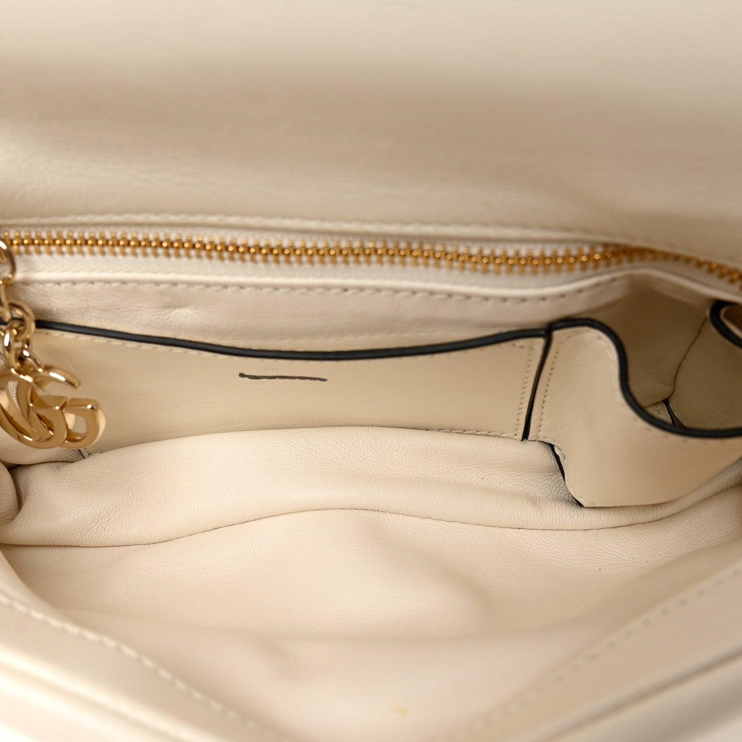 Lambskin Mini GG Milano Top Handle Shoulder Bag White