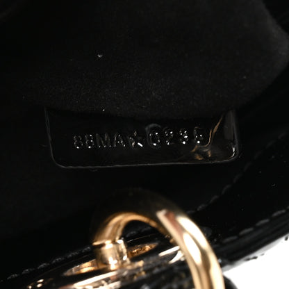 Patent Cannage Mini Lady Dior Black