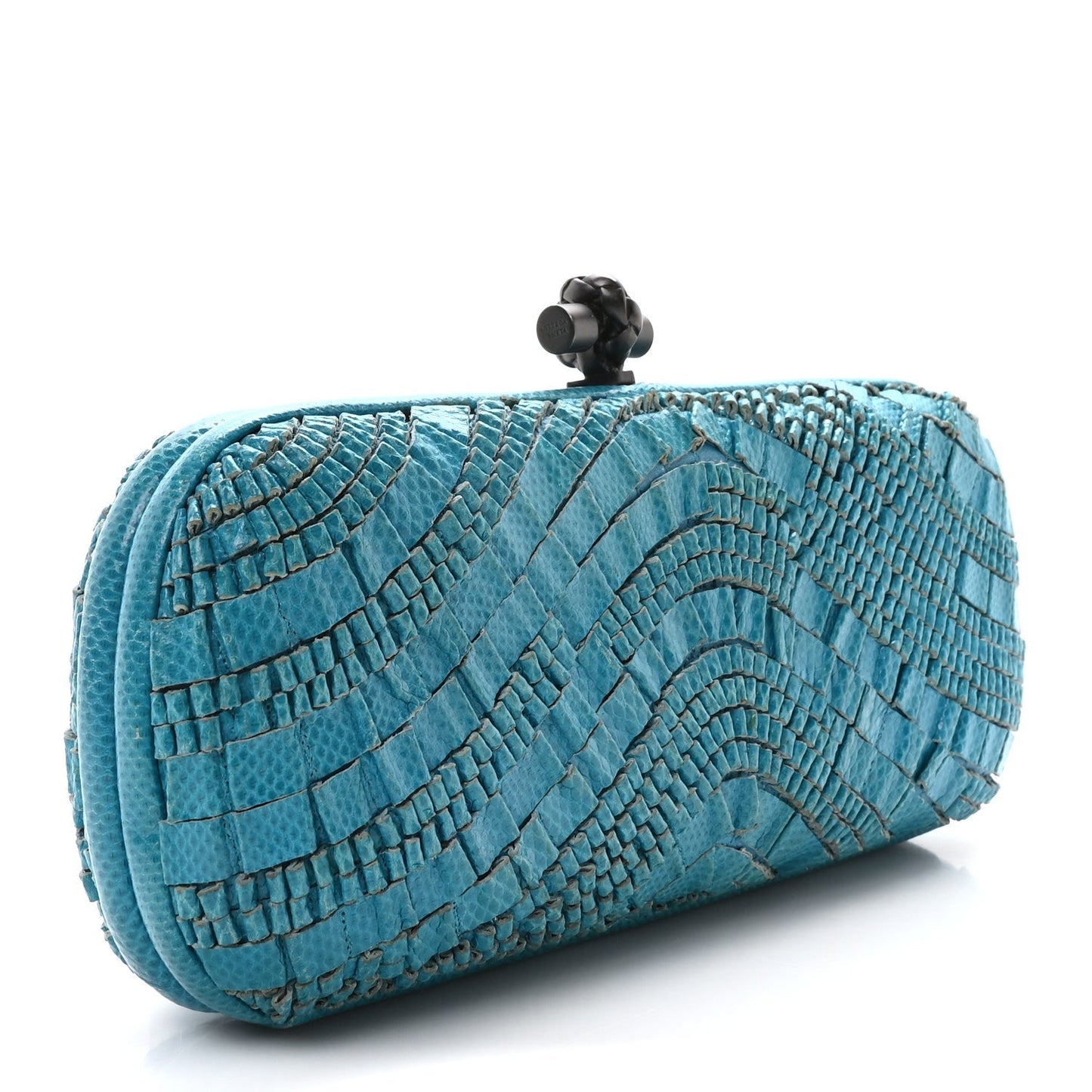 Ayers Intrecciato Karung Knot Clutch Blue