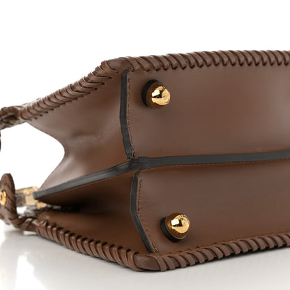 Vitello King Shiny Nappa Intreccio Petite Peekaboo I SEE U Satchel Gianduia