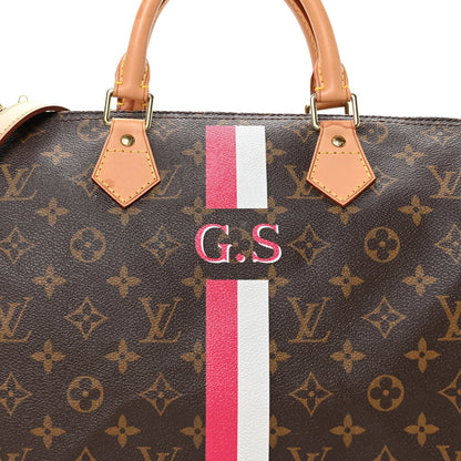 Monogram My LV Heritage Speedy Bandouliere 30 Fuchsia White
