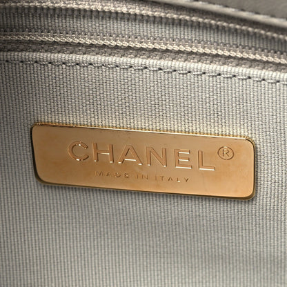 Lambskin Quilted Large Chanel 19 Flap Grey