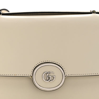 Senna Calfskin Petite GG Top Handle Shoulder Bag Mystic White