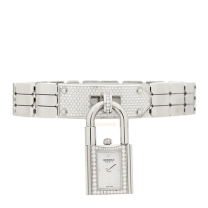 Stainless Steel Diamond Pave 16mm Kelly Quartz Watch