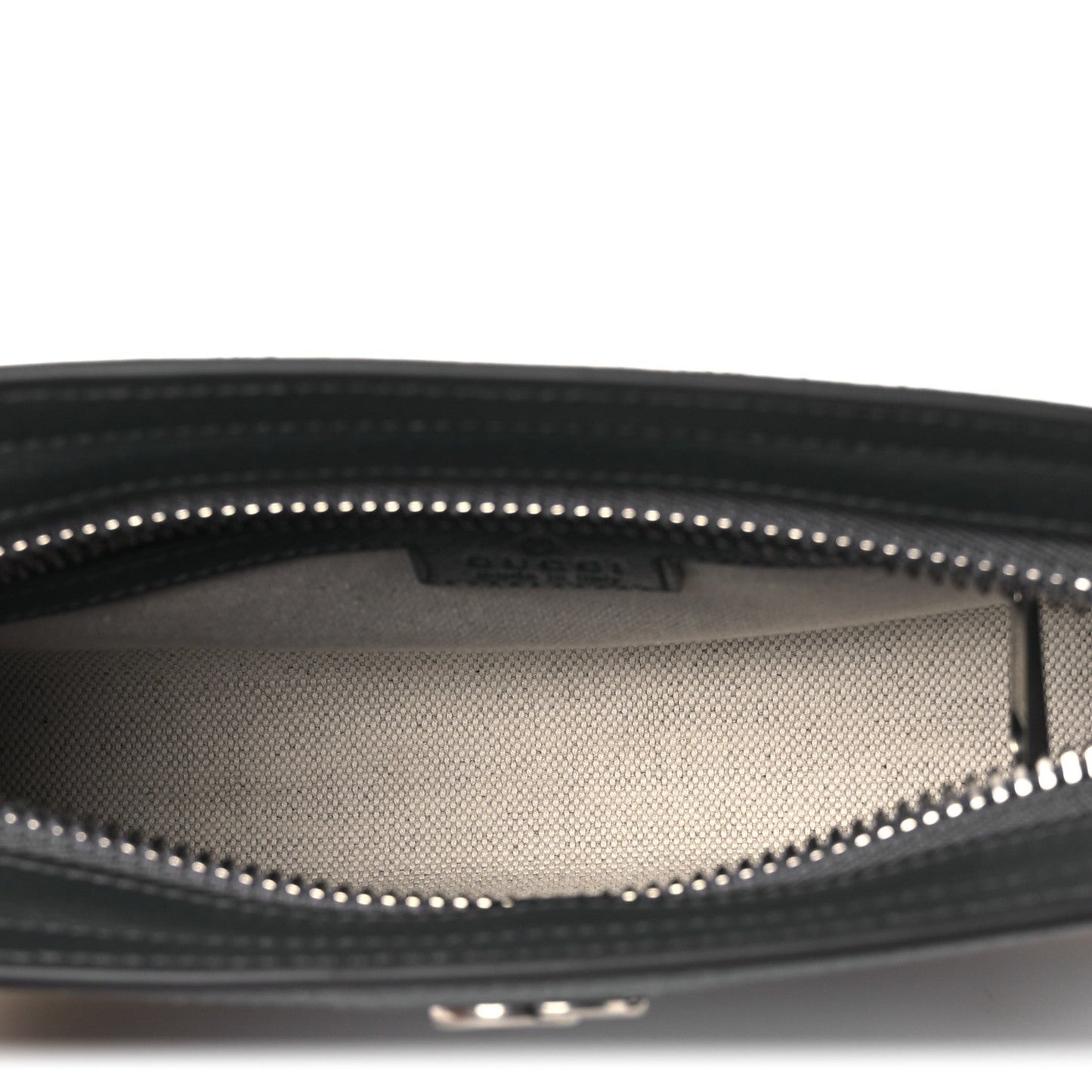 GG Supreme Monogram Textured Dollar Calfskin Web Small Ophidia Shoulder Bag Grey Black Graphite Grey