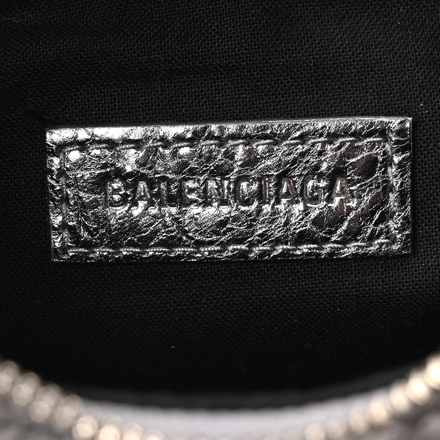 Metallic Agneau Arena Le Cagole Shoulder Bag XS Silver