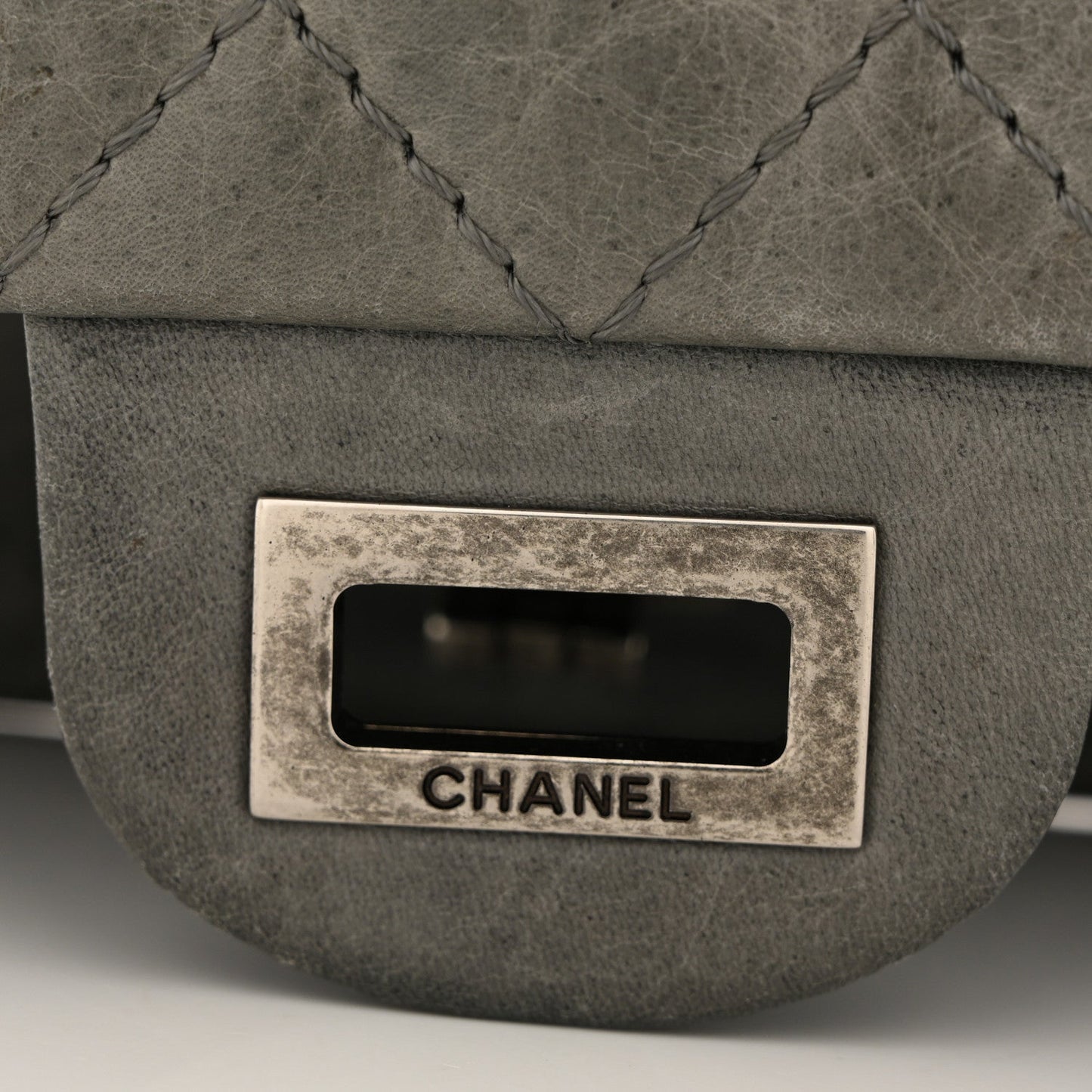 Aged Calfskin Quilted 50th Anniversary 2.55 Reissue Flap 225 Grey