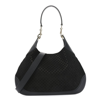Suede Micro GG Calfskin B Medium Shoulder Bag Arabella Black