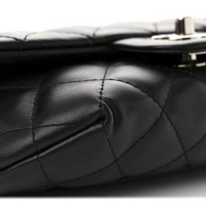 Calfskin Quilted CC Uniform Flap Belt Bag Black
